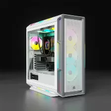 Gabinete Corsair Icue 5000t Rgb Midi Tower, Pc, Soporta Atx, Eatx, Micro Atx, 9 Ranuras De Expansión, Color Blanco, Ventana Lateral Si, Rgb Si, Fuente De Alimentación No, Ventiladores Frontales 3x 120 Mm, 4 X Usb 3.2