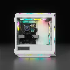 Gabinete Corsair Icue 5000t Rgb Midi Tower, Pc, Soporta Atx, Eatx, Micro Atx, 9 Ranuras De Expansión, Color Blanco, Ventana Lateral Si, Rgb Si, Fuente De Alimentación No, Ventiladores Frontales 3x 120 Mm, 4 X Usb 3.2