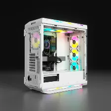 Gabinete Corsair Icue 5000t Rgb Midi Tower, Pc, Soporta Atx, Eatx, Micro Atx, 9 Ranuras De Expansión, Color Blanco, Ventana Lateral Si, Rgb Si, Fuente De Alimentación No, Ventiladores Frontales 3x 120 Mm, 4 X Usb 3.2