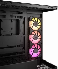 Gabinete Corsair Icue Link 3500x Rgb Midi Tower Con Ventana, 3x Ventiladores Rgb, Negro