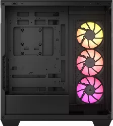 Gabinete Corsair Icue Link 3500x Rgb Midi Tower Con Ventana, 3x Ventiladores Rgb, Negro