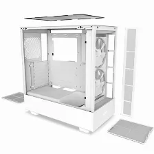 Gabinete Nzxt H5 Elite Midi-tower Con Ventana, 3x Ventiladores Rgb, S/fuente, Blanco