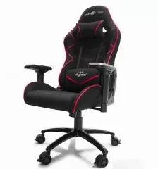 Silla Gamer Game Factor Cgc600, Reclinable, Descansa Brazos Ajustable, Piston De Altura, Color Negro/rojo