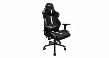 Silla Gamer Game Factor Cgc601, Tela Automotriz, Descansa Brazos Ajustable 4d, Reclinable, Cojin Lumbar Y Cuello, Color Blanco