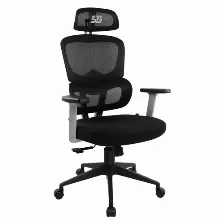 Silla Gaming Vorago Cgm-400-bk, Descansa Brazos 1d Ajustable, Base Metal, Reclinable, Negro-blanco