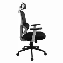 Silla Gaming Vorago Cgm-400-bk, Descansa Brazos 1d Ajustable, Base Metal, Reclinable, Negro-blanco