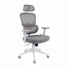 Silla Gaming Vorago Cgm-400-bk, Descansa Brazos 1d Ajustable, Base Metal, Reclinable, Blanco