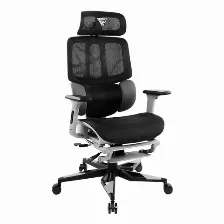 Silla Gaming Game Factor Cgm700, Reclinable, Descansa Brazos 3d Ajustable, Metalica, Negro