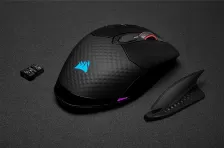 Mouse Gamer Corsair Dark Core Rgb Pro, Wired/wireless, 16000 Dpi ,9 Botones Programables, Rgb 4 Zonas, Usb, Negro