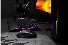 Mouse Corsair Dark Core Rgb Pro Se óptico, 8 Botones, 18000 Dpi, Interfaz Rf Wireless + Usb Type-a, Batería Batería Integrada, Color Negro