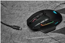 Mouse Corsair Dark Core Rgb Pro Se óptico, 8 Botones, 18000 Dpi, Interfaz Rf Wireless + Usb Type-a, Batería Batería Integrada, Color Negro