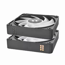 Kit 3 Ventiladores Thermaltake Ct140 Ex Argb Sync, 140mm, Negro