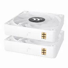 Kit 3 Ventiladores Thermaltake Ct140 Ex Argb Sync, Conexion Magnetica, 140mm, Blanco