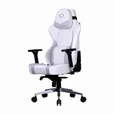 Silla Gamer Cooler Master Gaming Caliber X2c Asiento Acolchado, Reposa-brazos Si, Material Espuma, Base Acero, Peso Máximo 150 Kg, Color Gris, Blanco