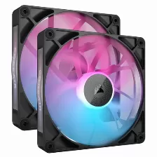 Ventilador Corsair Icue Link Rx140 Rgb Tamaño 14 Cm, 1700 Rpm Max, Led Multi, 2 Pieza(s), Color Negro