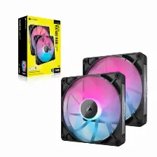 Ventilador Corsair Icue Link Rx140 Rgb Tamaño 14 Cm, 1700 Rpm Max, Led Multi, 2 Pieza(s), Color Negro