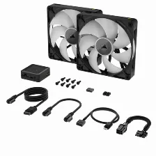 Ventilador Corsair Icue Link Rx140 Rgb Tamaño 14 Cm, 1700 Rpm Max, Led Multi, 2 Pieza(s), Color Negro