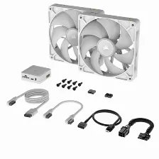 Ventilador Corsair Icue Link Rx140 Rgb Tamaño 14 Cm, 1700 Rpm Max, Led Multi, 2 Pieza(s), Color Blanco