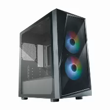 Gabinete Cooler Master Cmp 320 Media Torre Con Ventana, 2x Ventiladores Argb, Negro Open Box Grado A