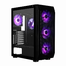 Gabinete Game Factor Csg 400, Atx/m-atx/itx/e-atx, 5 Ventiladores Argb, Sin Fuente, Negro