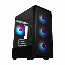 Gabinete Game Factor Csg503 Pc, Soporta Micro Atx, Mini-atx, 6 Ranuras De Expansión, Color Negro, Ventana Lateral Si, Rgb Si, Fuente De Alimentación No, Ventiladores Traseros 1x 120 Mm, 1 X Usb 3.2, 2 X Usb 2.0