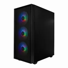 Gabinete Game Factor Csg503 Pc, Soporta Micro Atx, Mini-atx, 6 Ranuras De Expansión, Color Negro, Ventana Lateral Si, Iluminación Si, Fuente De Alimentación No, Ventiladores Traseros 1x 120 Mm, 1 X Usb 3.2, 2 X Usb 2.0