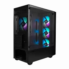 Gabinete Game Factor Csg503 Pc, Soporta Micro Atx, Mini-atx, 6 Ranuras De Expansión, Color Negro, Ventana Lateral Si, Rgb Si, Fuente De Alimentación No, Ventiladores Traseros 1x 120 Mm, 1 X Usb 3.2, 2 X Usb 2.0