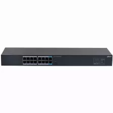 Switch Dahua Technology Sg1016 No Administrado, L2, Cantidad De Puertos 16, Puertos 16, Gigabit Ethernet (10/100/1000), 32 Gbit/s, Negro