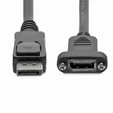 Cable Displayport Startech.com Cable De 91cm Displayport De Montaje En Panel - 4k X 2k - Cable De Extensión Displayport 1.2 Macho A Hembra - Cable Para Monitor Dp, 0.91 M, Displayport, Displayport,...