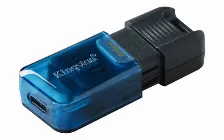 Memoria Usb Kingston Technology Datatraveler 80 M 64 Gb Usb Tipo C, 3.2 Gen 1 (3.1 Gen 1), Color Negro, Azul