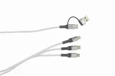 Cable Usb Easy Line El-994329 Color Negro, Plata, Blanco