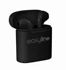 Audífonos Easy Line El-995487 Intra Auditivo Para Llamadas/música, Micrófono Integrado, Conectividad Inalámbrico Y Alámbrico, Conector De 3.5 Mm No, Color Negro