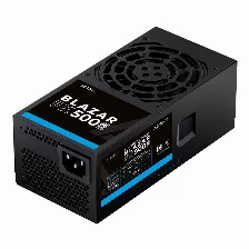 Fuente De Poder Tfx Acteck Blazar Fx500, 500w, 2x Molex, 2x Sata, 1x Atx, Negro