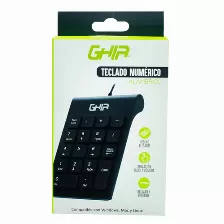 Teclado Numérico Ghia Gac-206a Usb, Color Negro