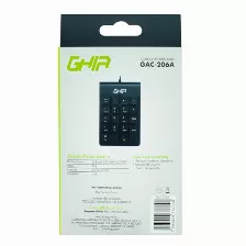 Teclado Numérico Ghia Gac-206a Usb, Color Negro