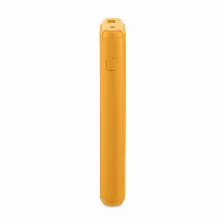 Power Bank Getttech Gbn-e5kcs-01 5000 Mah, Universal, Fuente De Carga Usb, Color Amarillo, Soporta 2 Dispositivo(s)