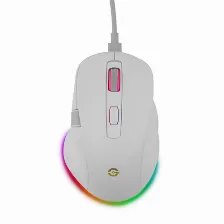 Mouse Getttech Ggm-rgbtr-01-wh 7 Botones, 6400 Dpi, Interfaz Rf Wireless + Bluetooth + Usb Type-a, 10 M, Color Blanco