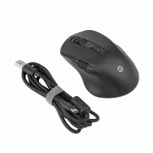 Mouse Getttech Ggm-rgbtr-01 7 Botones, 6400 Dpi, Interfaz Rf Wireless + Bluetooth + Usb Type-a, 10 M, Color Negro