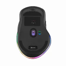 Mouse Getttech Ggm-rgbtr-01 7 Botones, 6400 Dpi, Interfaz Rf Wireless + Bluetooth + Usb Type-a, 10 M, Color Negro