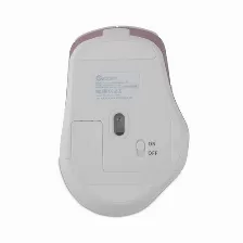 Mouse Getttech Ggm-stdbw-01-pk 6 Botones, 7200 Dpi, Interfaz Rf Inalámbrico + Bluetooth, Color Rosa, Blanco