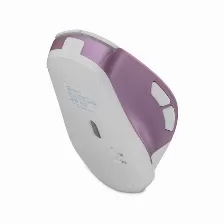 Mouse Getttech Ggm-stdbw-01-pk 6 Botones, 7200 Dpi, Interfaz Rf Inalámbrico + Bluetooth, Color Rosa, Blanco