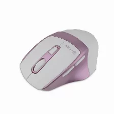 Mouse Getttech Ggm-stdbw-01-pk 6 Botones, 7200 Dpi, Interfaz Rf Inalámbrico + Bluetooth, Color Rosa, Blanco