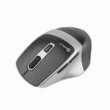 Mouse Getttech Ggm-stdbw-01-sl 6 Botones, 7200 Dpi, Interfaz Rf Inalámbrico + Bluetooth, Color Negro, Plata