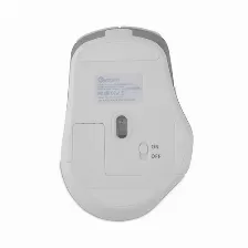 Mouse Getttech Ggm-stdbw-01-wh 6 Botones, 7200 Dpi, Interfaz Rf Inalámbrico + Bluetooth, Color Plata, Blanco