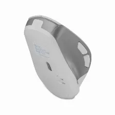 Mouse Getttech Ggm-stdbw-01-wh 6 Botones, 7200 Dpi, Interfaz Rf Inalámbrico + Bluetooth, Color Plata, Blanco