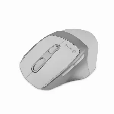 Mouse Getttech Ggm-stdbw-01-wh 6 Botones, 7200 Dpi, Interfaz Rf Inalámbrico + Bluetooth, Color Plata, Blanco