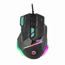 Mouse Getttech Gpm-rgbwr-g1-bk 8 Botones, 7200 Dpi, Interfaz Usb Tipo A, Color Negro