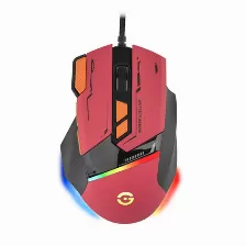 Mouse Getttech Gpm-rgbwr-g1-rd 8 Botones, 7200 Dpi, Interfaz Usb Tipo A, Color Naranja, Rojo