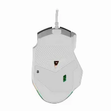 Mouse Getttech Gpm-rgbwr-g1-wh 8 Botones, 7200 Dpi, Interfaz Usb Tipo A, Color Gris, Blanco