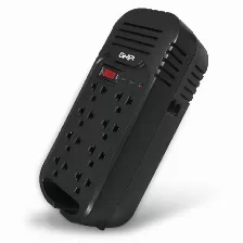 Regulador Ghia Gvr-013 8 Salidas Ac, Potencia 1.3 Kva / 600 W, Color Negro